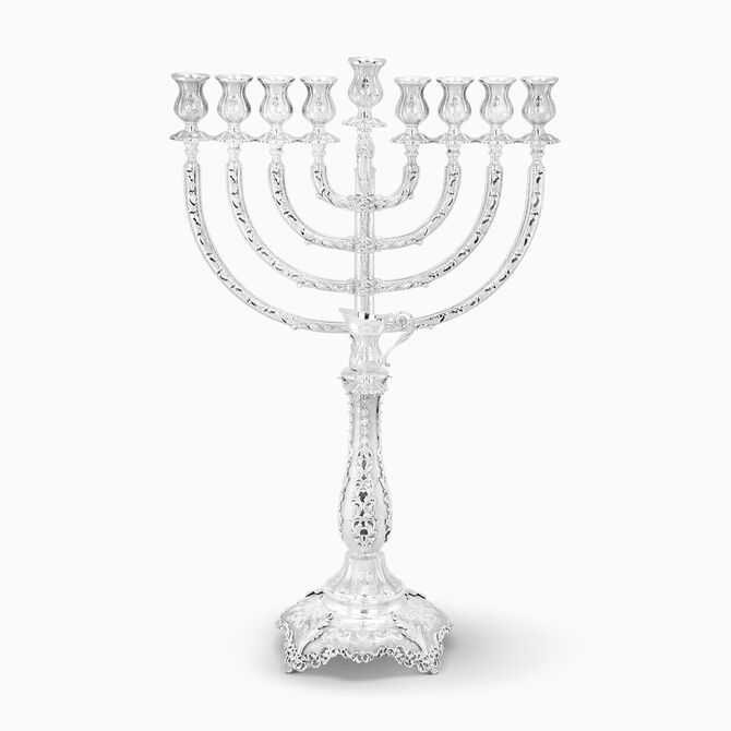 Bartolomeo Traforo Menorah Sterling Silver