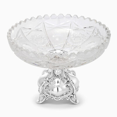 BEN YEHUDA SILVER CRYSTAL BOWL 