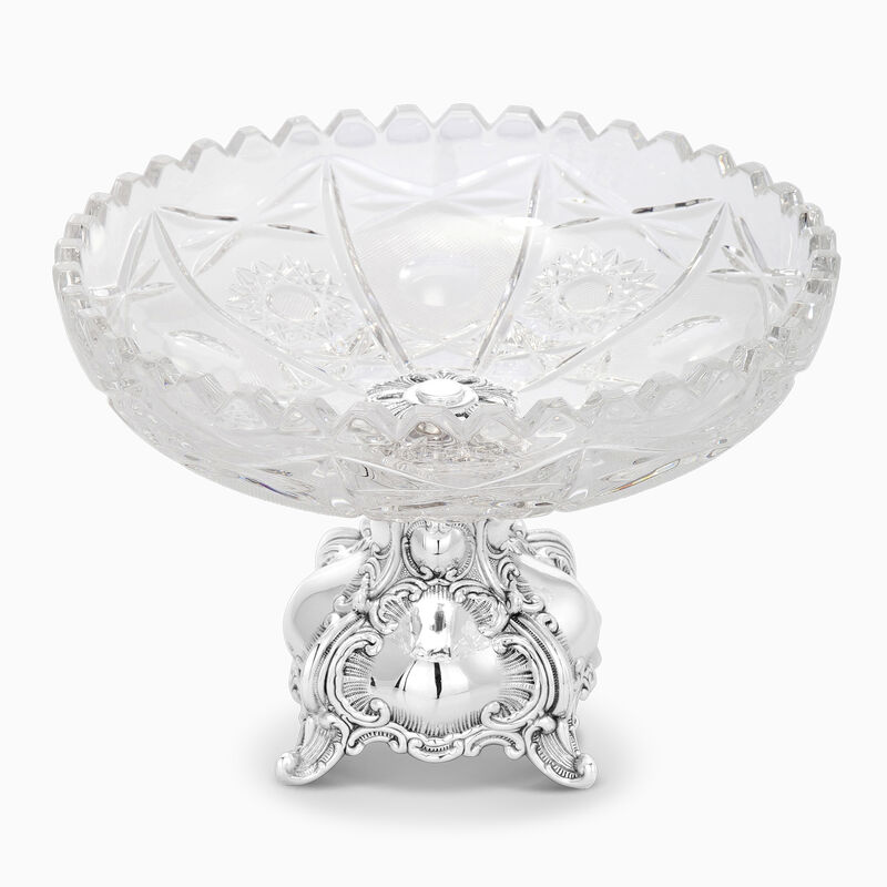 BEN YEHUDA SILVER CRYSTAL BOWL 