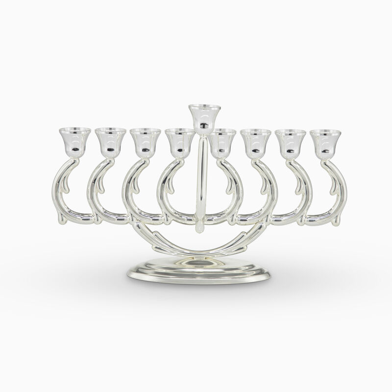 SILVER PLATED BRANCHES MENORAH 