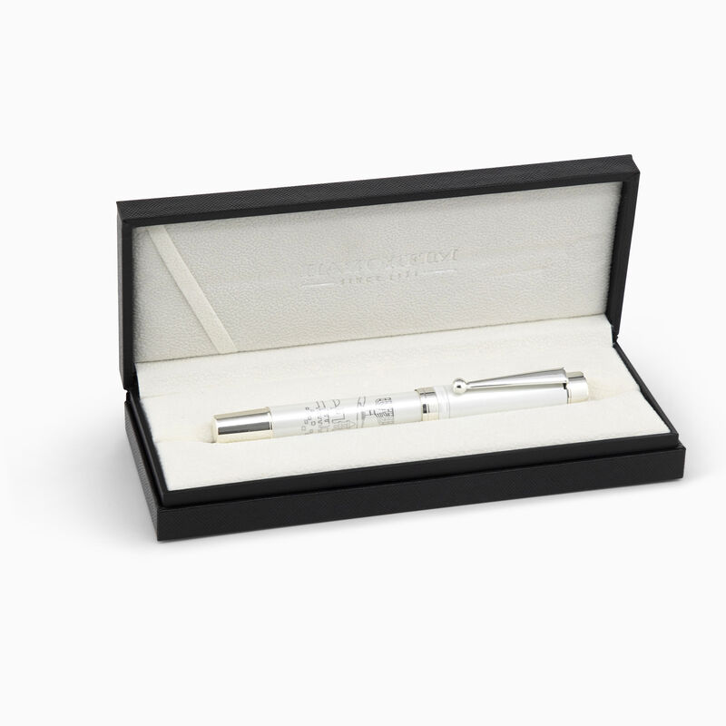 WHITE JERUSALEM PEN PLATED 