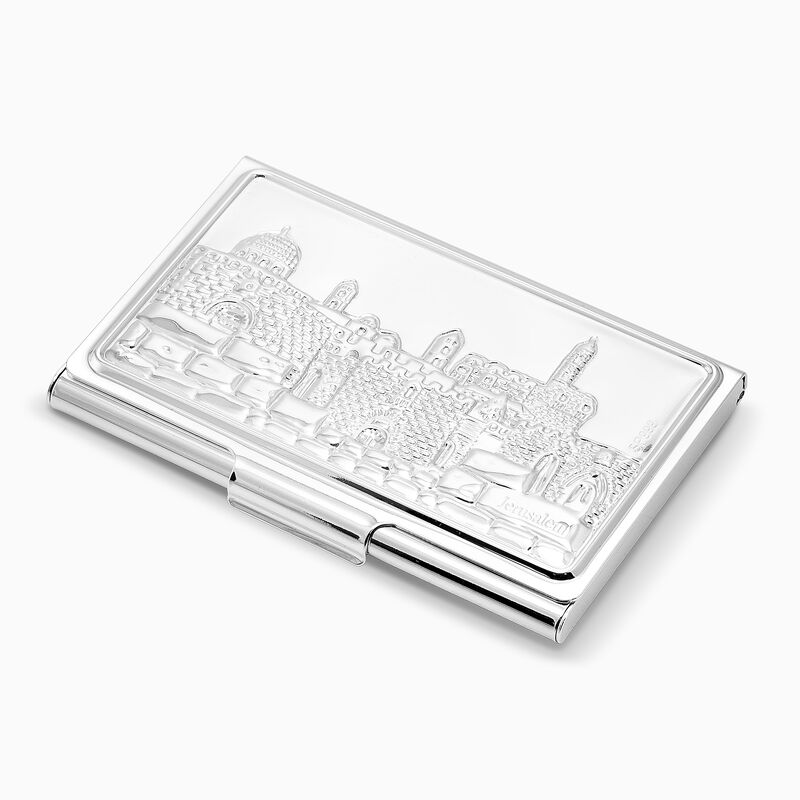 JERUSALEM CARD HOLDER PLATED