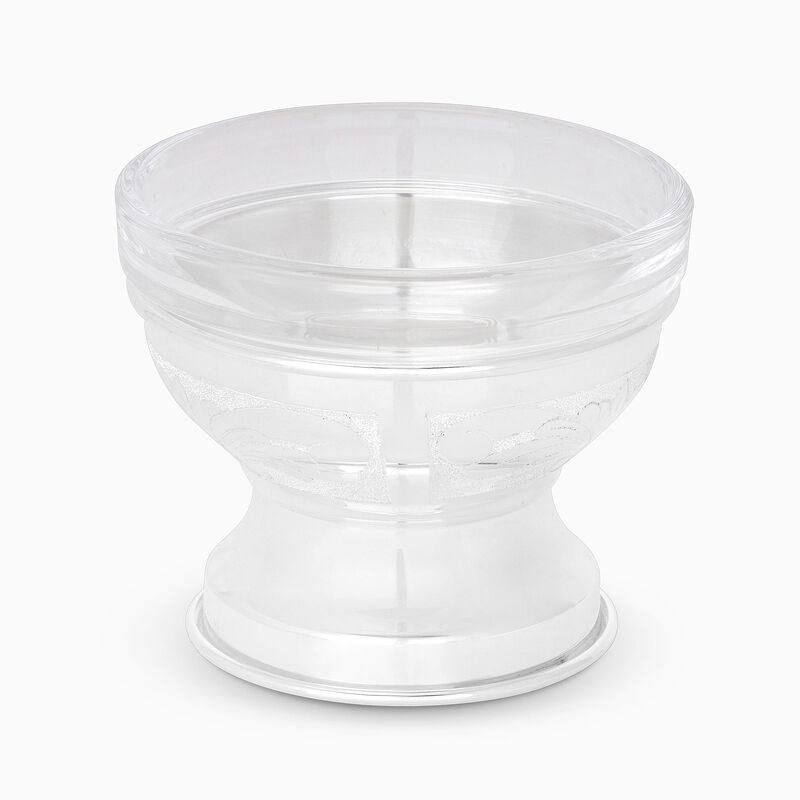 Diamond Single Salt Cellar Sterling Silver