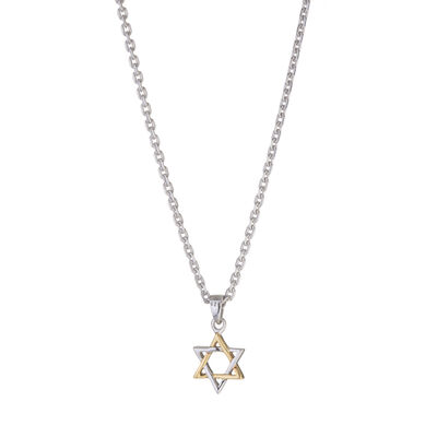 Star of David Pendant Silver & Gold
