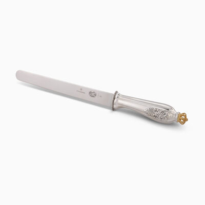 Bellagio Serrated Challah Knife Short Leaf 