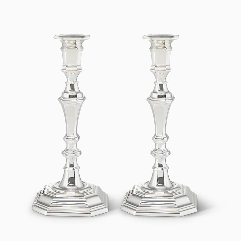 LINCOLN CANDLESTICKS PLATED 
