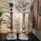 Comino Candlesticks Smooth Sterling Silver Small 