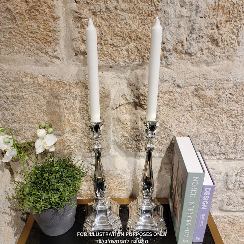 Bakio Candlesticks Smooth Sterling Silver 