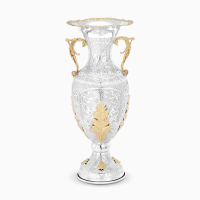 RETRO BARON VASE GOLD WITH SELECTIVE GOLD HANDLES 