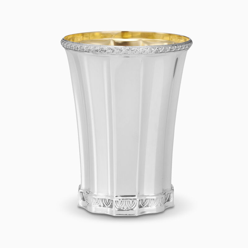 Cobalt Kiddush Cup Smooth Sterling Silver