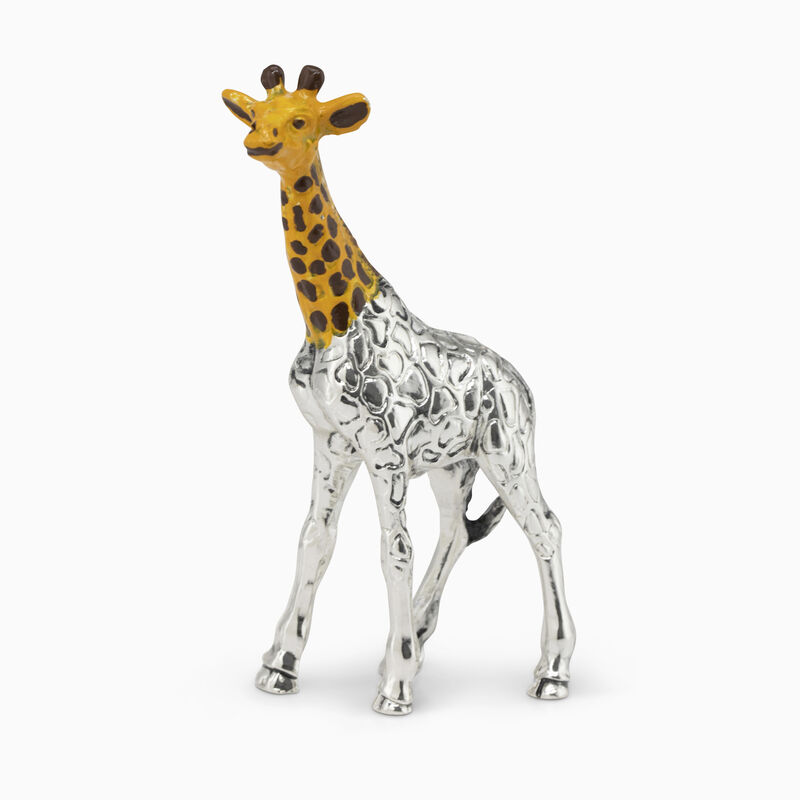 Giraffe Standing Small Silver-Plated 