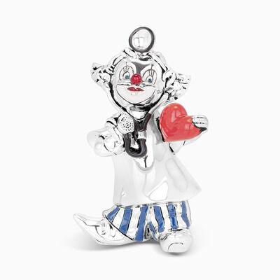 Clown Doctor Red Heart Silver Plated 