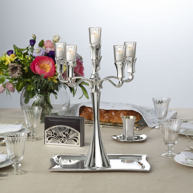 Bolero Chosson Kiddush Set Smooth Sterling Silver 