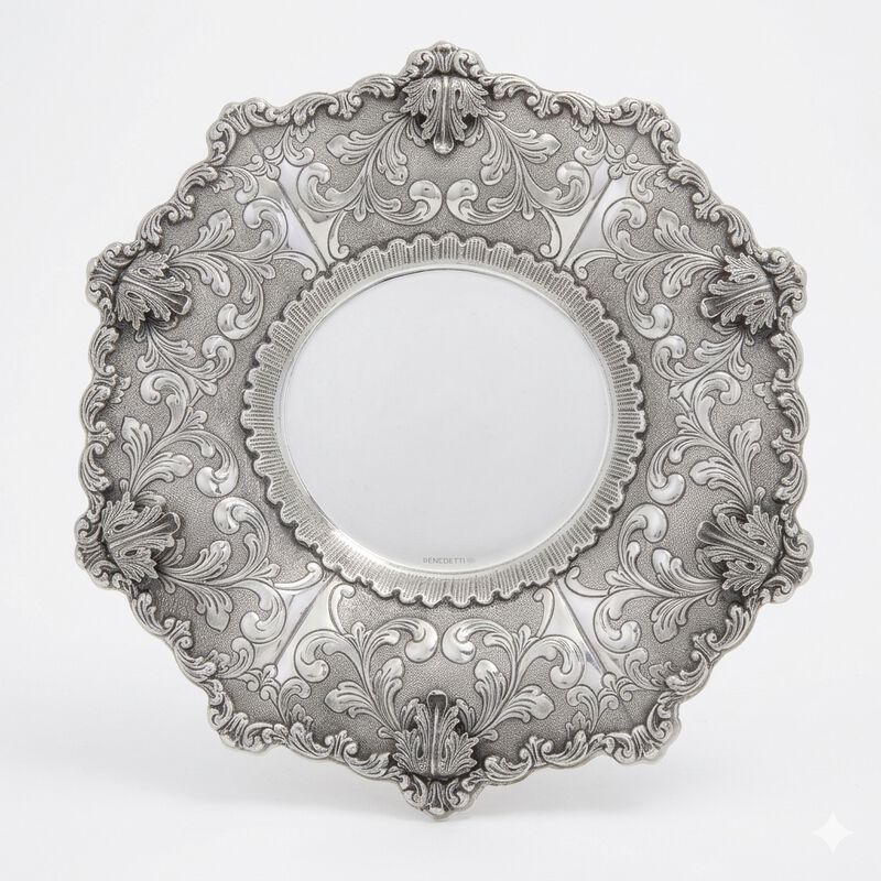 Gona Medium Eliyahu Pesach Plate Sterling Silver 