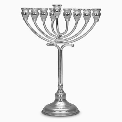 Bareket Menorah Small For Wax Candle Fit 