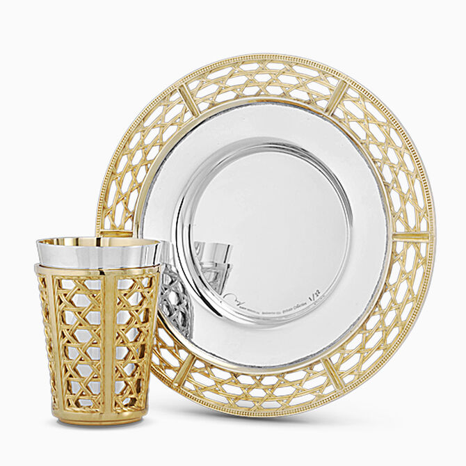 Royal Strands Chosson Kiddush Set Sterling Silver