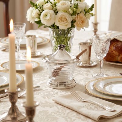 LINYA SERVING DISH L PLATED 