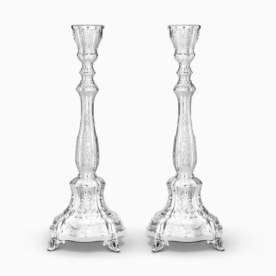 BELLAGIO CANDLESTICKS DECORATED STERLING SILVER - 