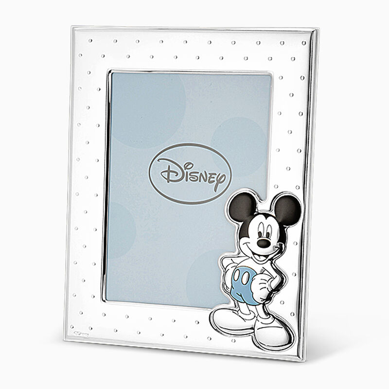 Mickey Silver Plated Photo Frame Blue Small 