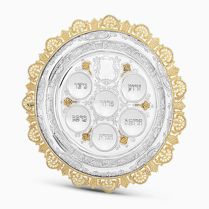 Royal Pesach Seder Plate Selective Gold 