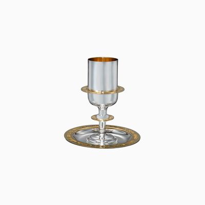 Saturn Kiddush Set With Stem Sterling Silver 