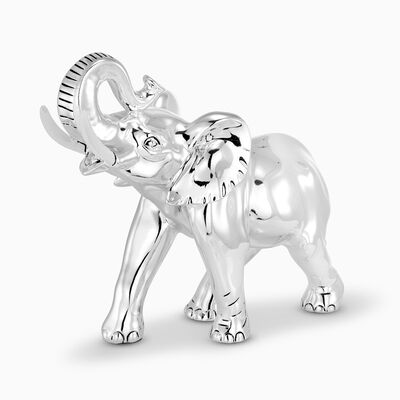 Standing Elephant Silver Plated 