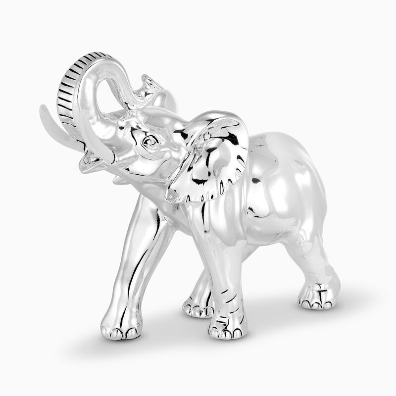 Standing Elephant Silver Plated 
