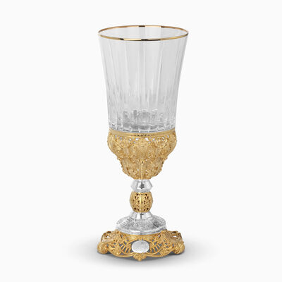 Royal Water Cup Crystal Sterling Silver 