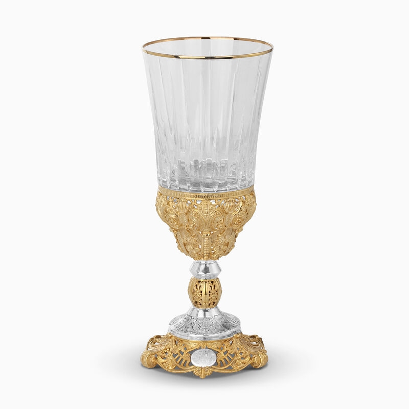 Royal Water Cup Crystal Sterling Silver 