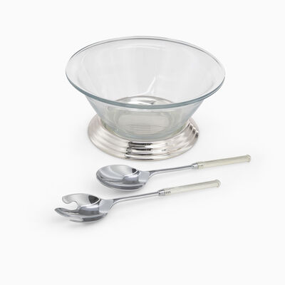 LINYA BOWL W/SERVERS PLATED 