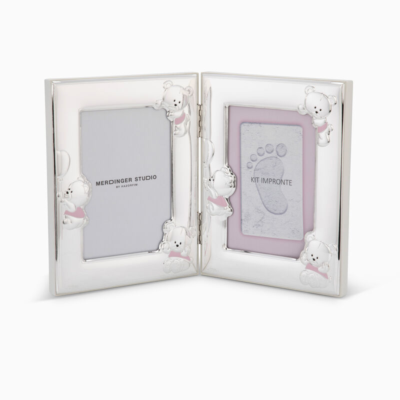 "First Foot" Pink Silver-Plated Photo Frame (9×13)