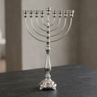 Corolla Smooth Menorah Sterling Silver 