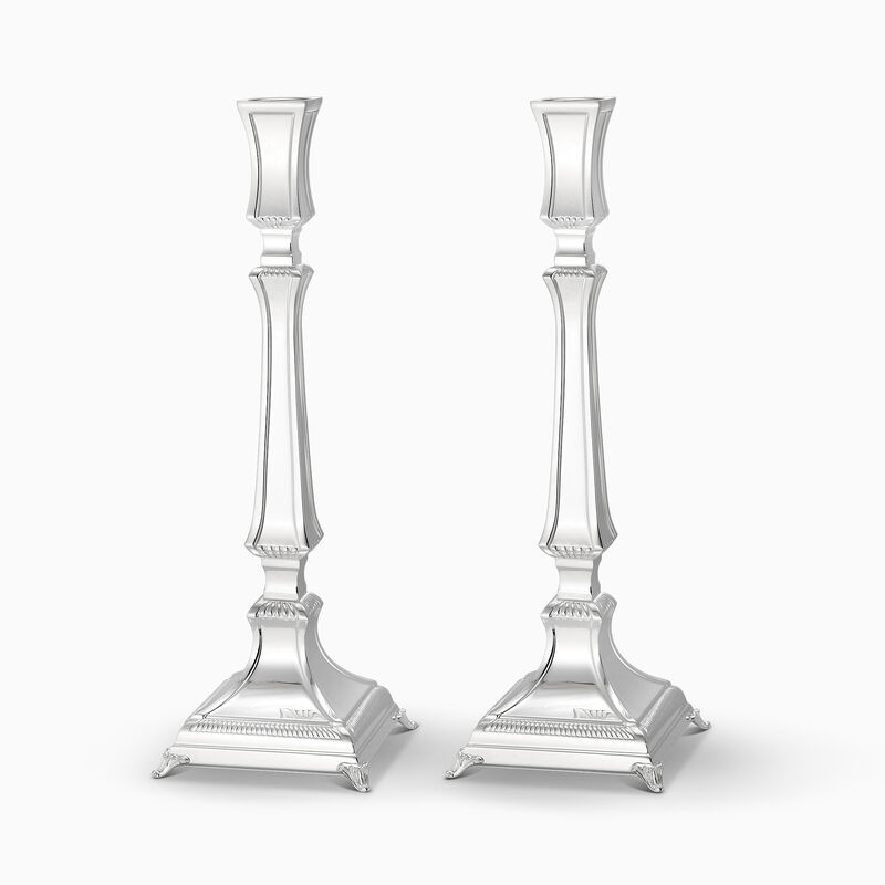 Laguna Candlesticks Smooth Silver Plated 