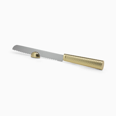 Gold Challah Knife Honeycomb 