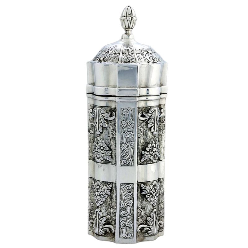 Bellagio Cobalt Decorated Megilah Case Klaf 6" 