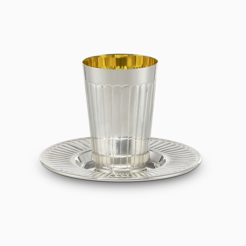 LINYA CUP+PLATE SET PLATED 