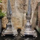 Bakio Candlesticks Decorated Sterling Silver Large Bakio Candlesticks Decorated Sterling Silver Large