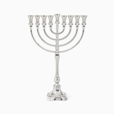 BAZEL MENORA SILVER PLATED 