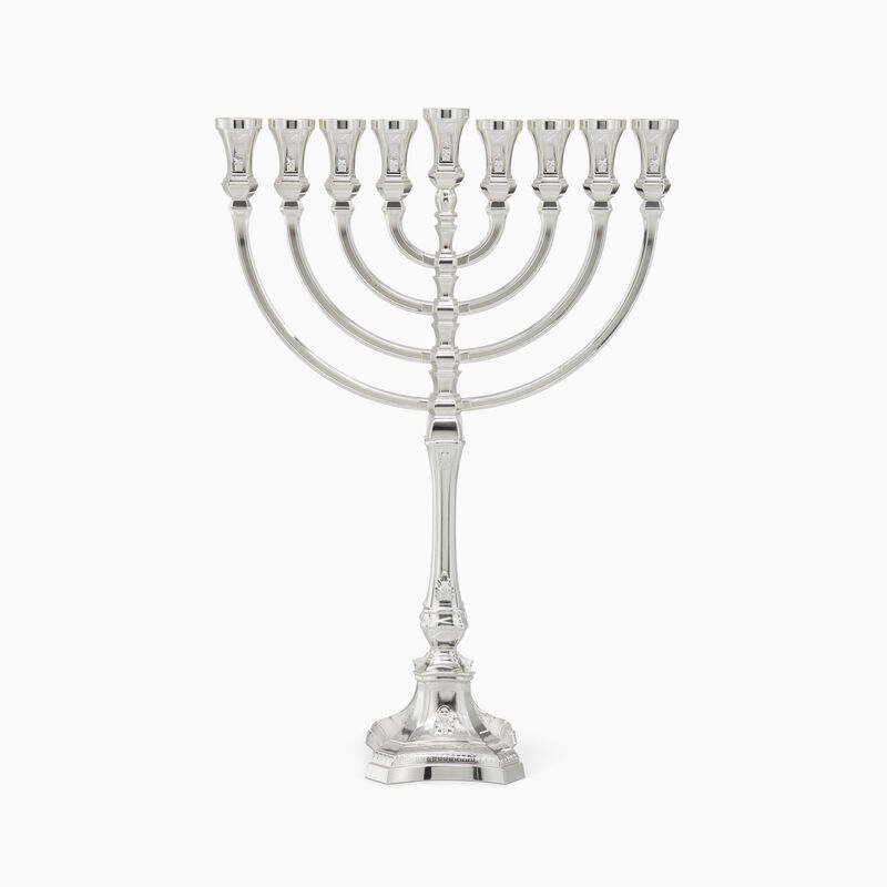 BAZEL MENORA SILVER PLATED 