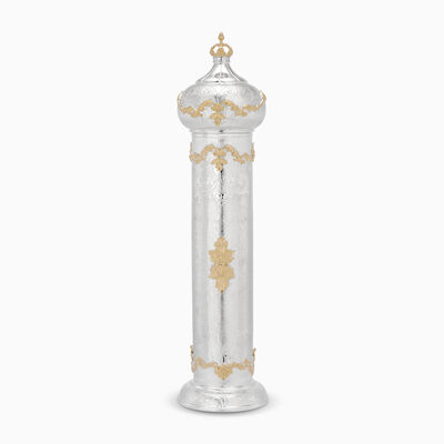 Genova Golden Megilah Case Klaf 12" Sterling Silve