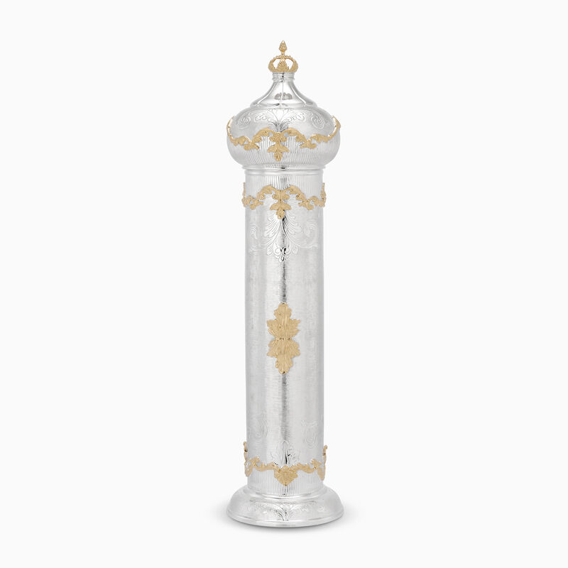 Genova Golden Megilah Case Klaf 12" Sterling Silve