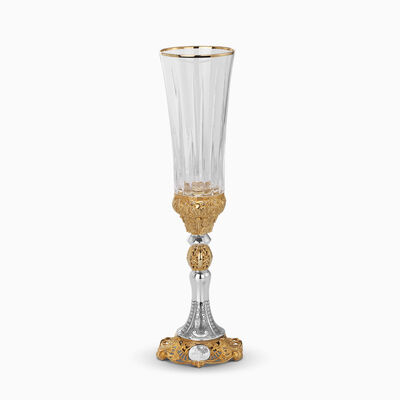 MALCHUT CHAMPAGNE CUP CRYSTAL STERLING SILVER 