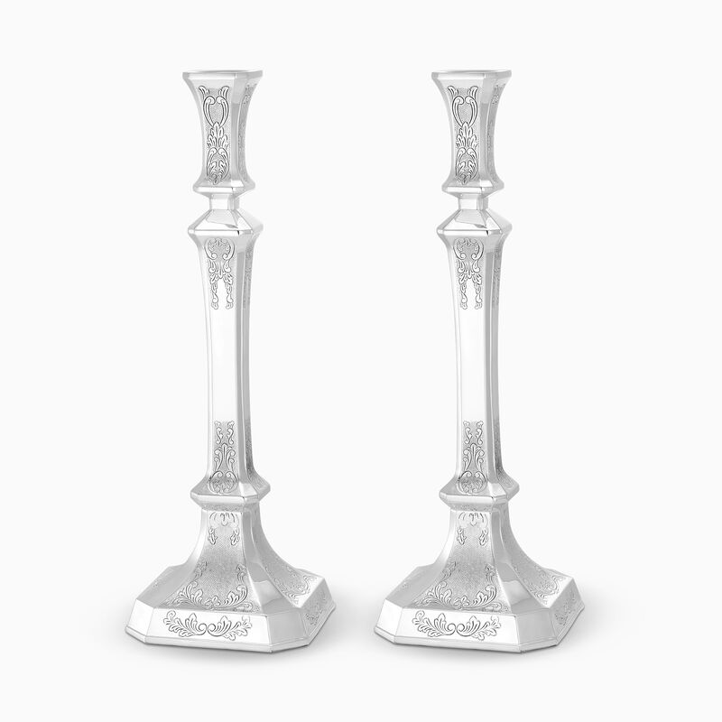 Ori Candlesticks Decorated Medium Sterling Silver 