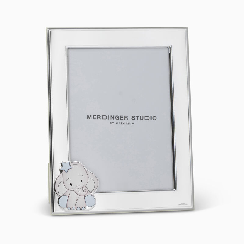 Colored Elephant Frame Silver-Plated 