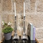 Bakio Candlesticks Decorated Sterling Silver Large Bakio Candlesticks Decorated Sterling Silver Large