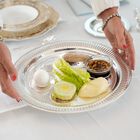 LINYA SEDER PLATE SILVER PLATE 